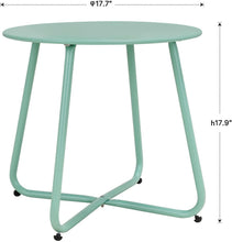 Load image into Gallery viewer, Mydepot SR Steel Patio Side Table, Weather Resistant Outdoor Round End Table