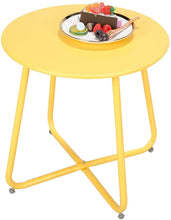 Load image into Gallery viewer, Mydepot SR Steel Patio Side Table, Weather Resistant Outdoor Round End Table