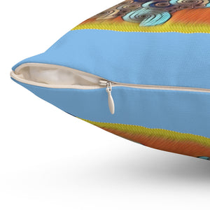 Square Pillow Custom Space Force One trimmed with blue border