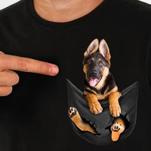 Load image into Gallery viewer, German Shepherd In Pocket T-Shirt MY DOG!