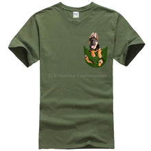 Load image into Gallery viewer, German Shepherd In Pocket T-Shirt MY DOG!