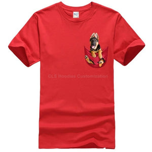 German Shepherd In Pocket T-Shirt MY DOG!