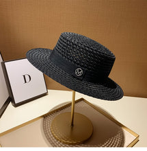 Load image into Gallery viewer, Round Flat Top Straw Hat Fabulous Quality